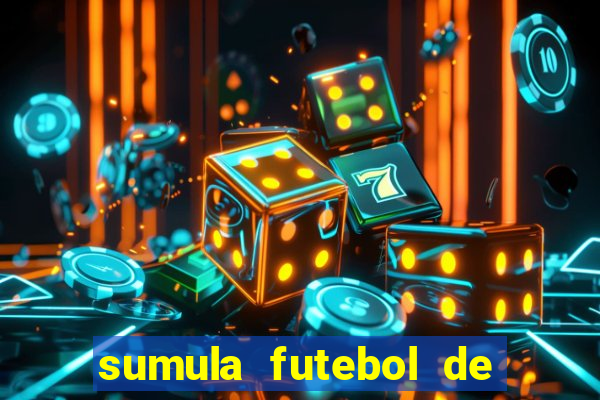 sumula futebol de campo word